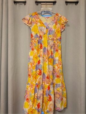 Isabel Maternity by Ingrid & Isabel Yellow Multi Floral Maternity Dress